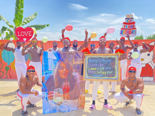 African Fitness Squad - Group Dance: Custom-printed oversized photo