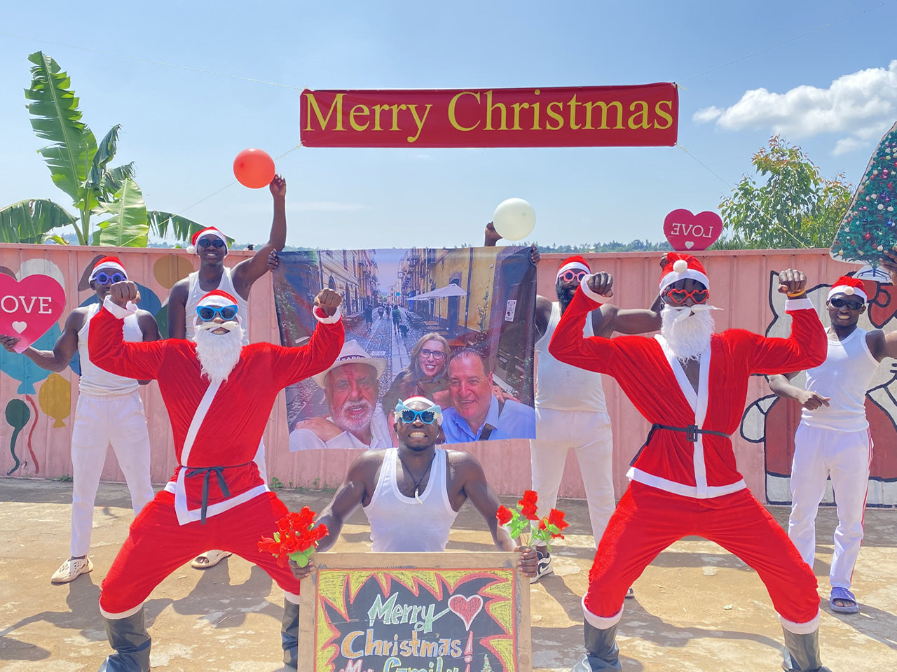 African Fitness Squad - White Top: Custom-printed oversized photo